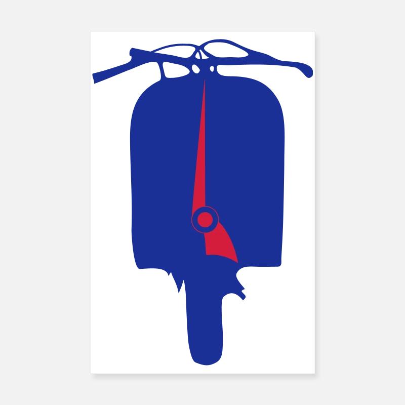 Silhouette de bonbonne bleu électrique Poster 20 x 30 cm