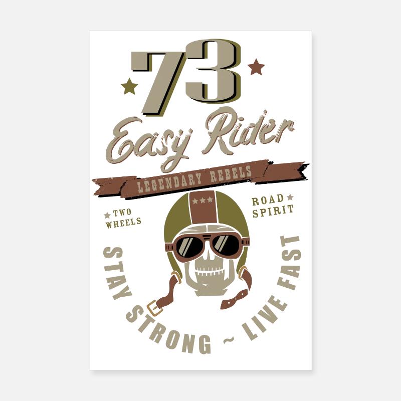 73 Skull Retro Poster 20x30 cm