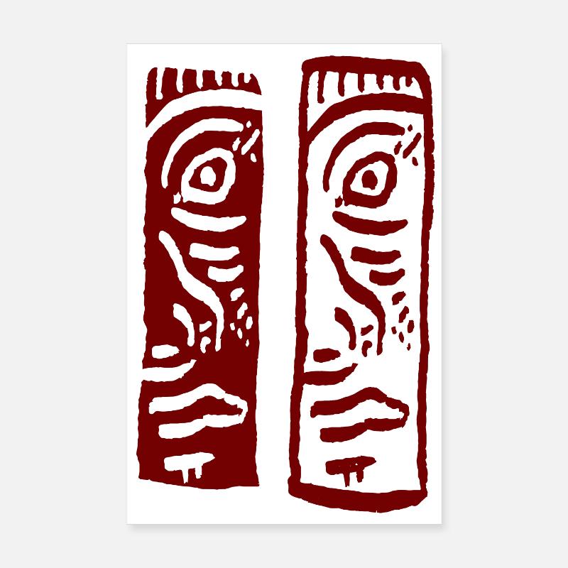 Gesichter 2 in 1 Poster 20x30 cm
