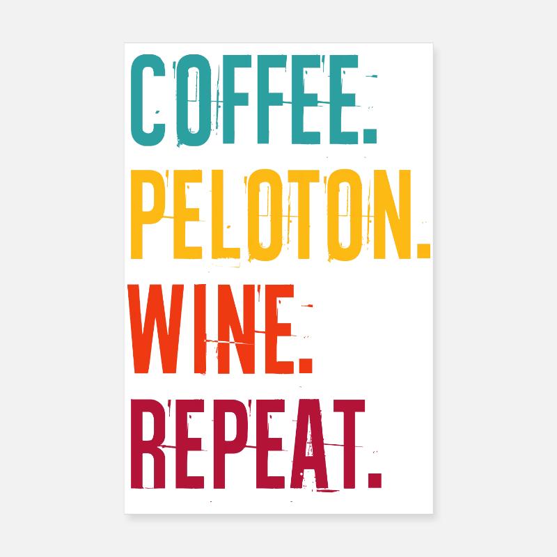 Coffee Cycle Wine Repeat Poster 8" x 12" (20x30 cm)