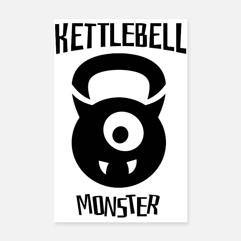 Kettlebell Monster. If you like workout. Poster 8" x 12" (20x30 cm)