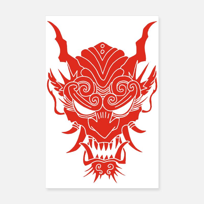 Red gothic demon Poster 8" x 12" (20x30 cm)