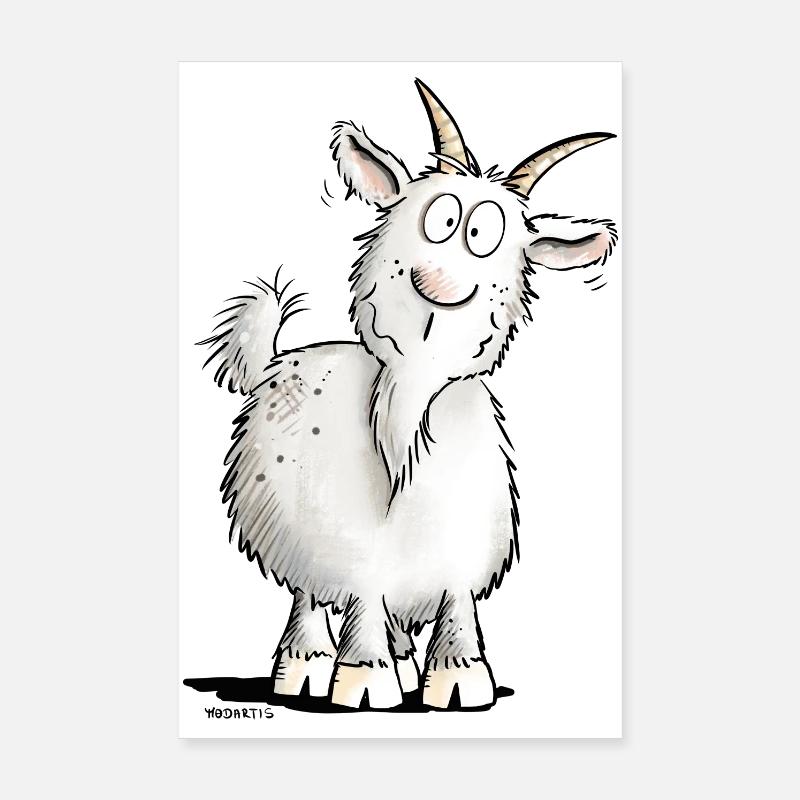 Goats Goat I Goat I Lower Austria Statement Poster 8" x 12" (20x30 cm)