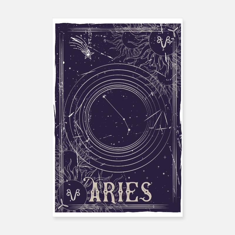 Aries Constellation Celestial Ring Poster 8" x 12" (20x30 cm)