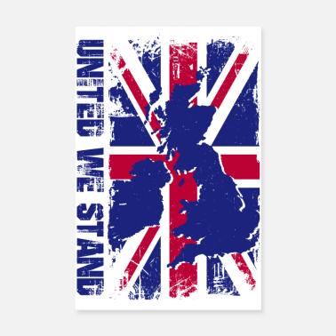 Mappa Union Jack Splash Poster 20x30 cm