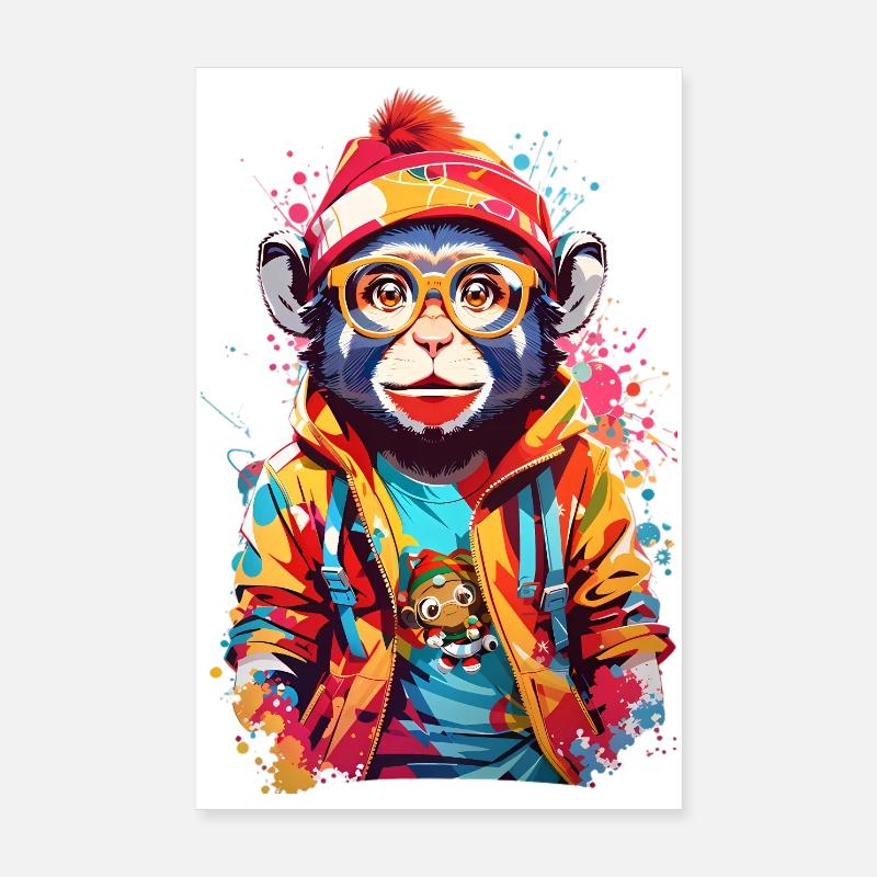 Coole Affe Poster 20x30 cm