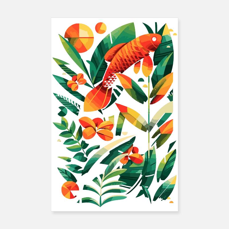 Graphique de pêche Poster 20 x 30 cm