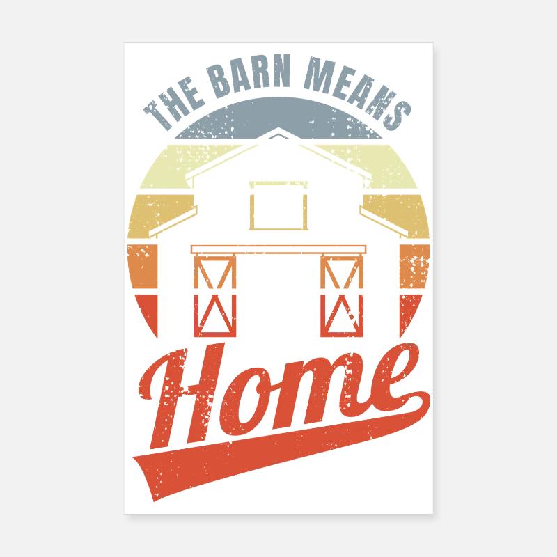 La grange est synonyme de chez-soi Poster 20 x 30 cm