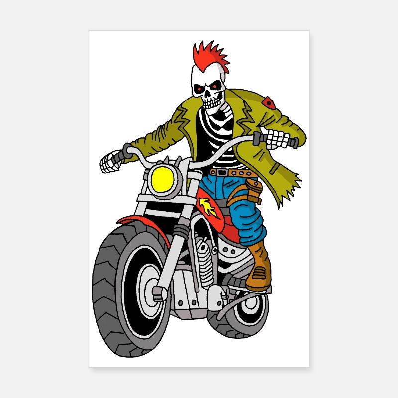 Biker from Hell Poster 8" x 12" (20x30 cm)