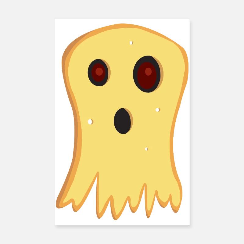 cheese ghost halloween Poster 8" x 12" (20x30 cm)