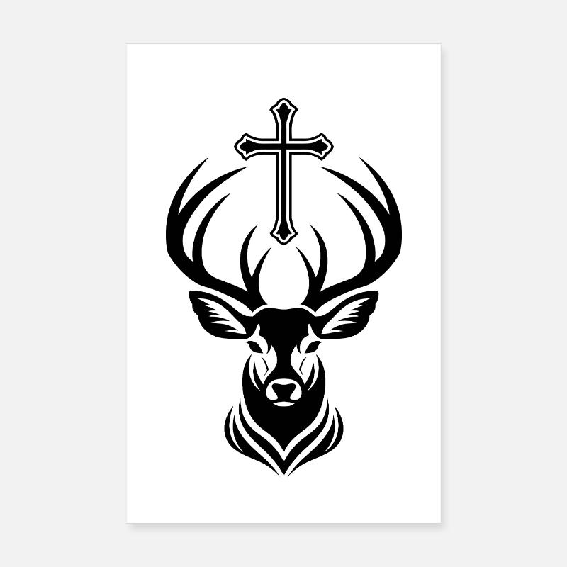 Saint-Hubert – Le cerf à la croix Poster 20 x 30 cm