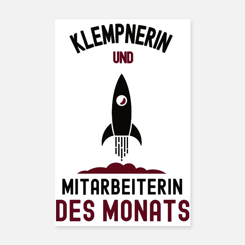 Mitarbeiterin des Monats Klempnerin Klempner Poster 20x30 cm