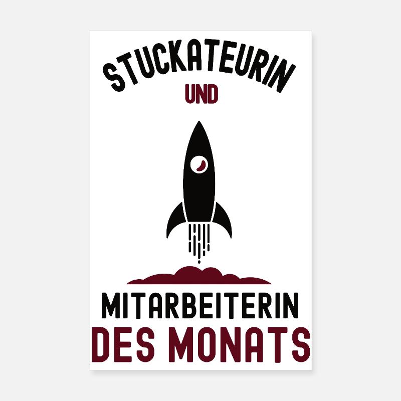 Employé du mois Plâtrier Plâtrier Poster 20 x 30 cm