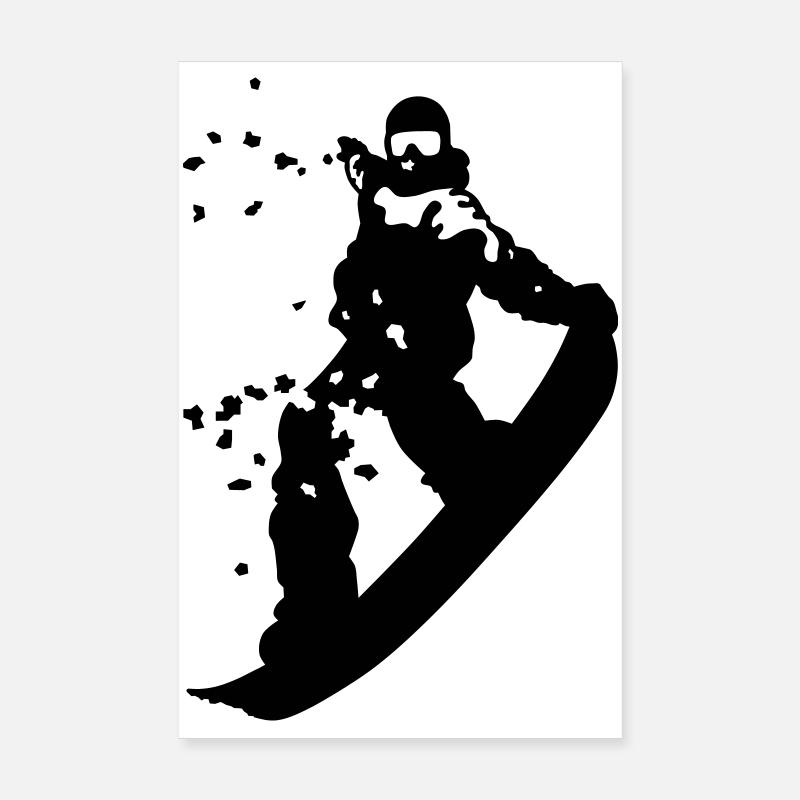 Planche à neige Poster 20 x 30 cm