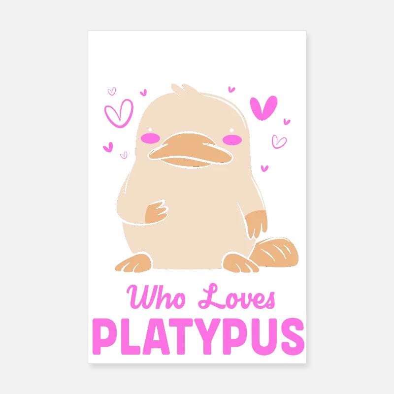 ornithorynque Poster 20 x 30 cm