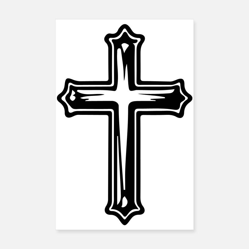 Symbole chrétien de la Croix de Jésus Poster 20 x 30 cm
