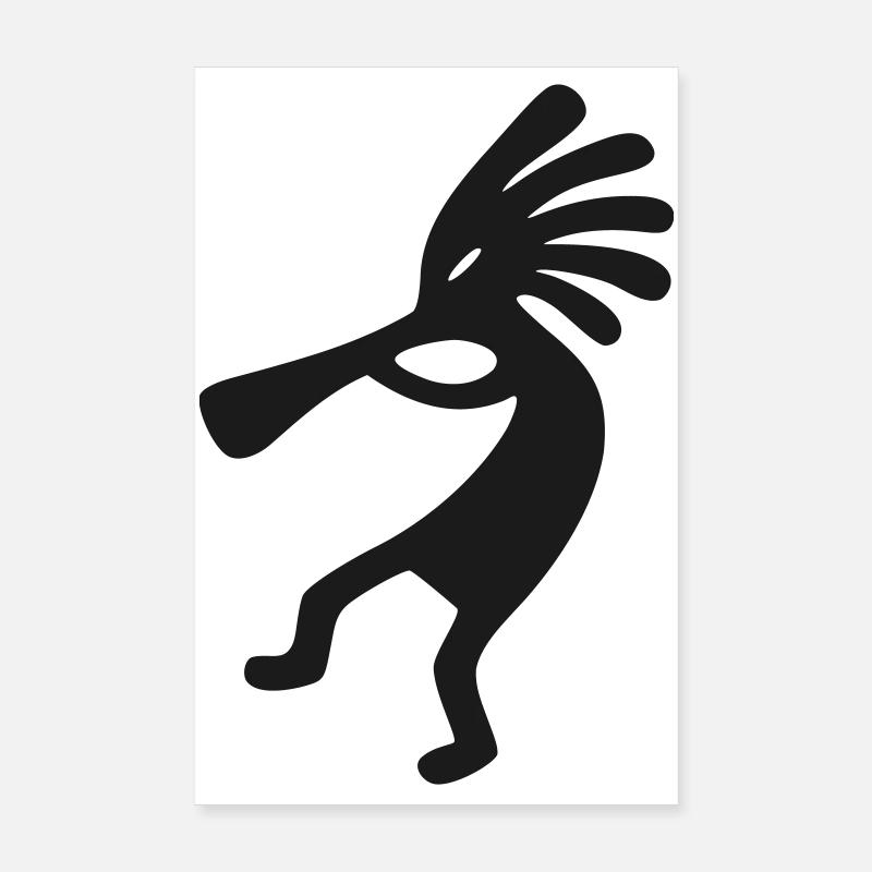 Conception tribale du Dieu de la fertilité de Kokopelli Poster 20 x 30 cm