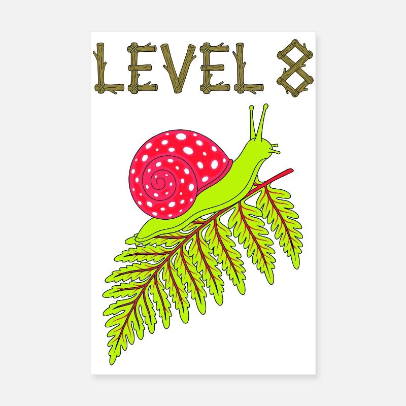 Level 8 Schnecke Poster 20x30 cm