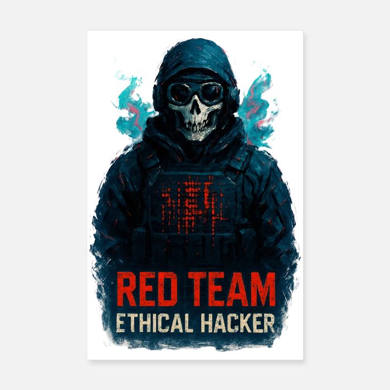 RED TEAM Ethischer Hacker Poster 20x30 cm