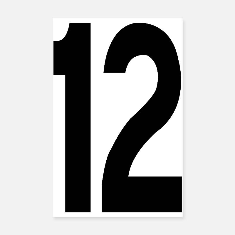 12 Nummern Poster 20x30 cm