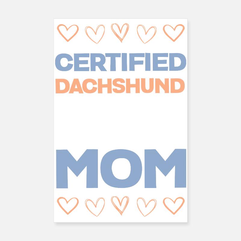 Zertifizierte Dackel-Mama Poster 20x30 cm