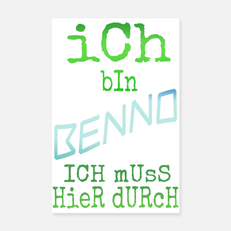 Benno as a first name Poster 8" x 12" (20x30 cm)