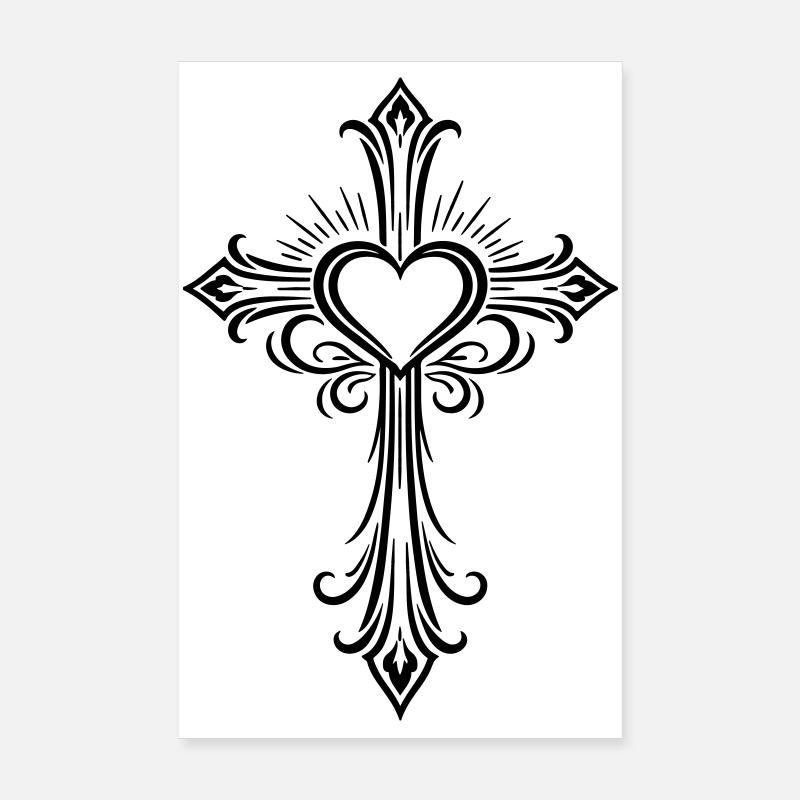 Amour croisé Poster 20 x 30 cm