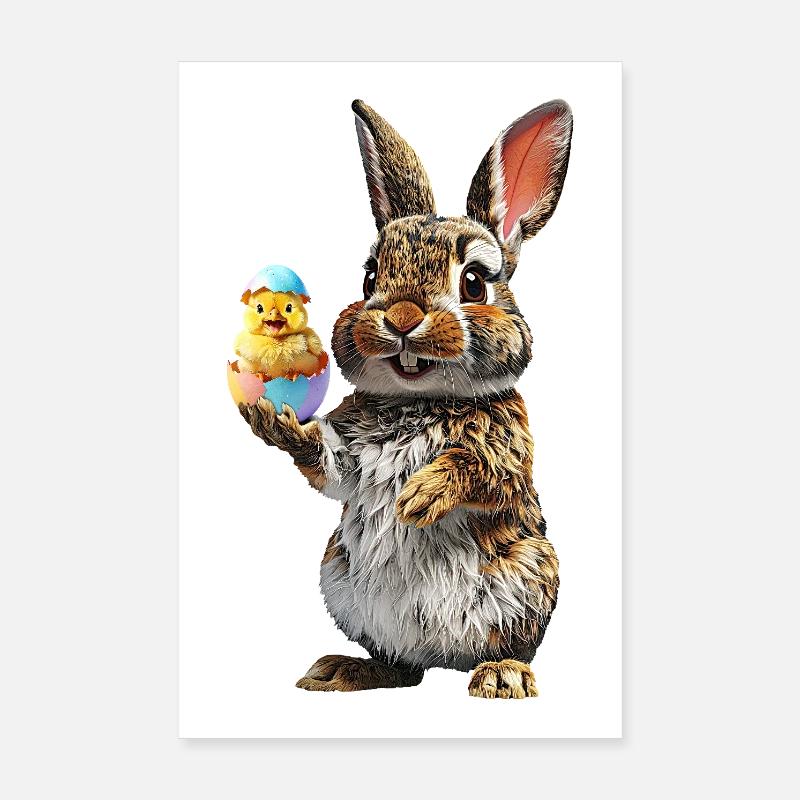 Lièvre Poster 20 x 30 cm