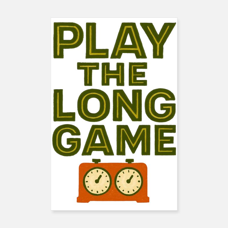 Jouez la Finale : Pendule Échecs Tactique Poster 20 x 30 cm