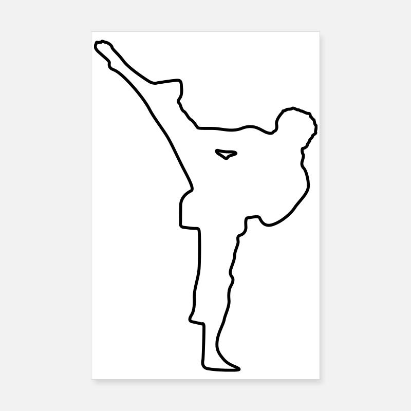 karate_umriss Poster 20x30 cm