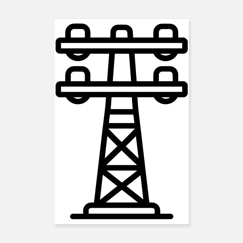 power pole Poster 8" x 12" (20x30 cm)