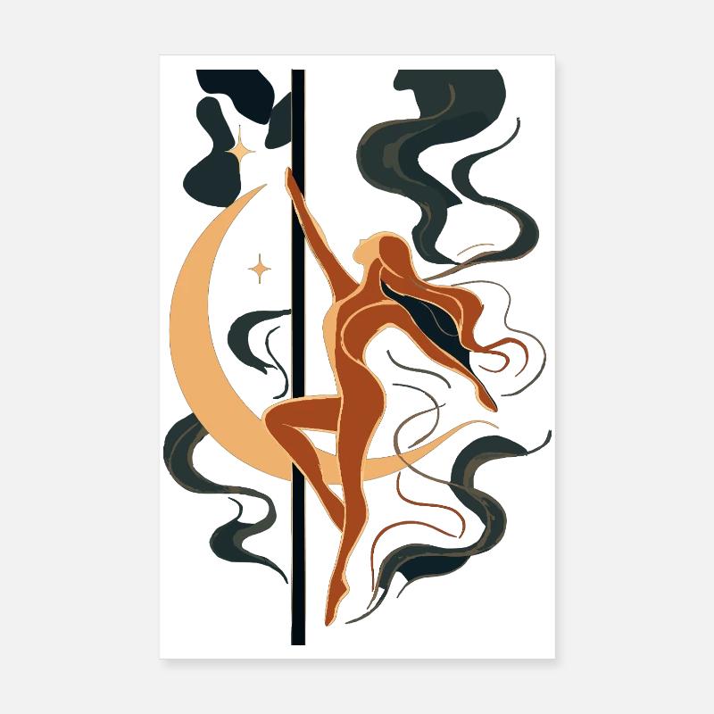 Pole Dance Kunst: Where Strength Meets Art Poster 20x30 cm