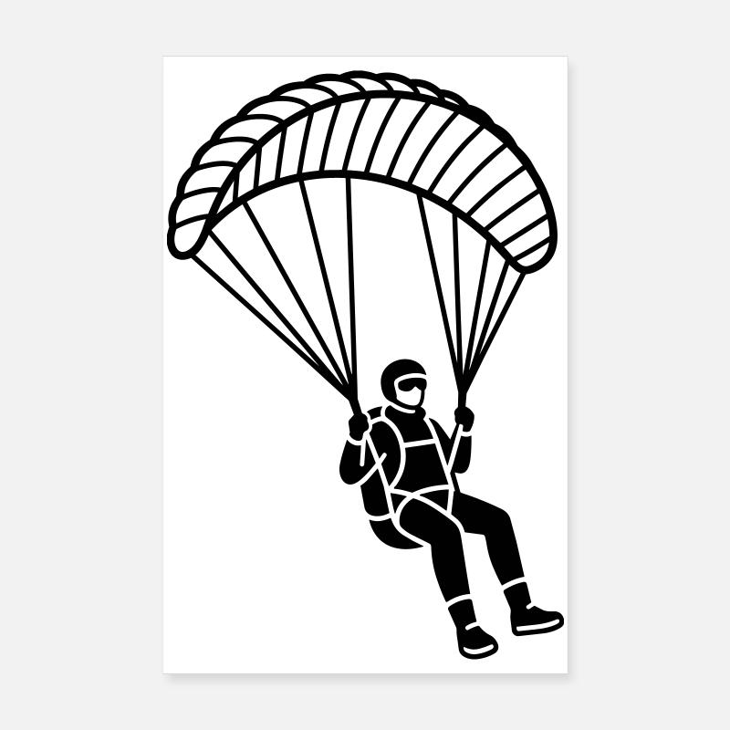 Paragliding Poster 8" x 12" (20x30 cm)