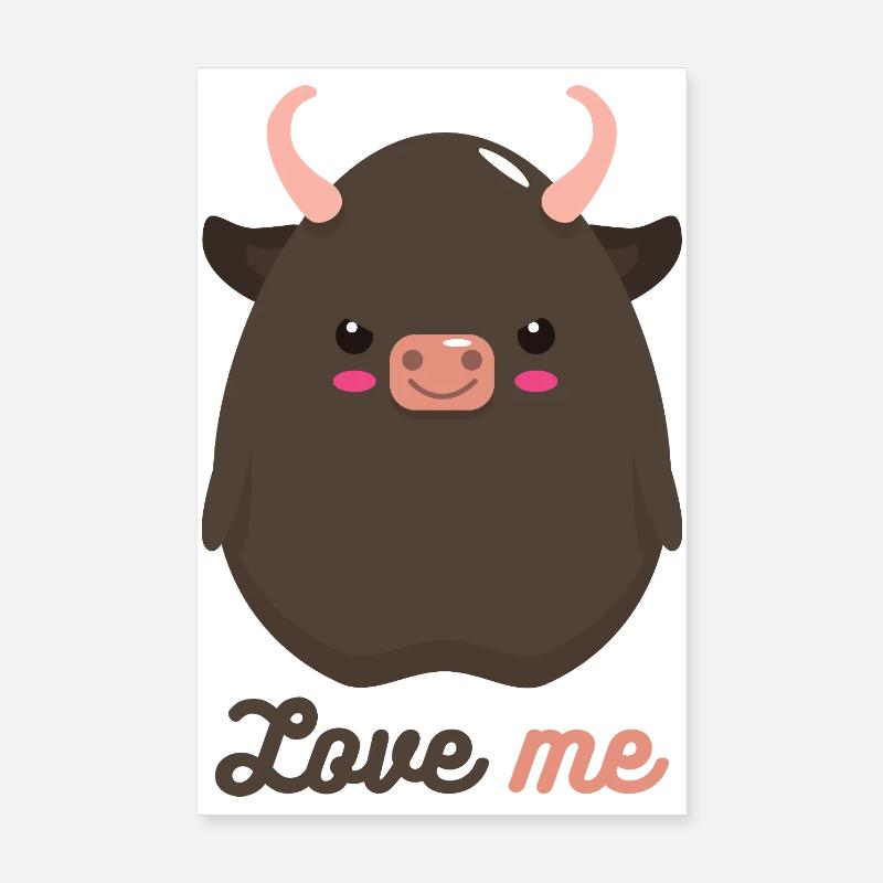 Bull Poster 8" x 12" (20x30 cm)