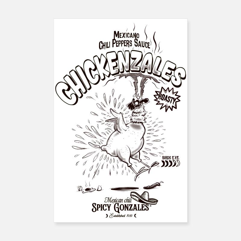 Poulet Salsa Épicée Gonzales Poster 20 x 30 cm