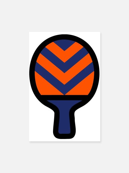 Table tennis rackets Table tennis club Sports - Poster 8" x 12" (20x30 cm) - white - Front