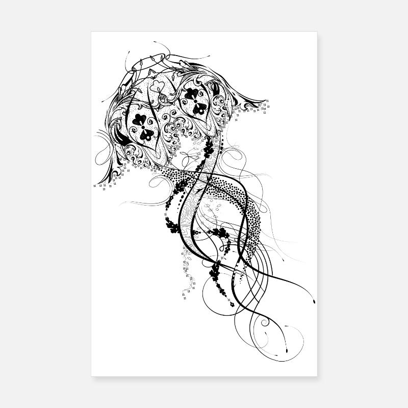 Une méduse orné Poster 20 x 30 cm