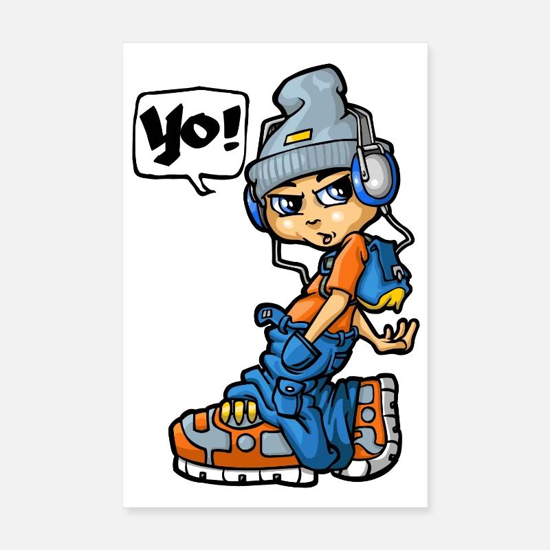 Boy saying Yo Poster 20x30 cm