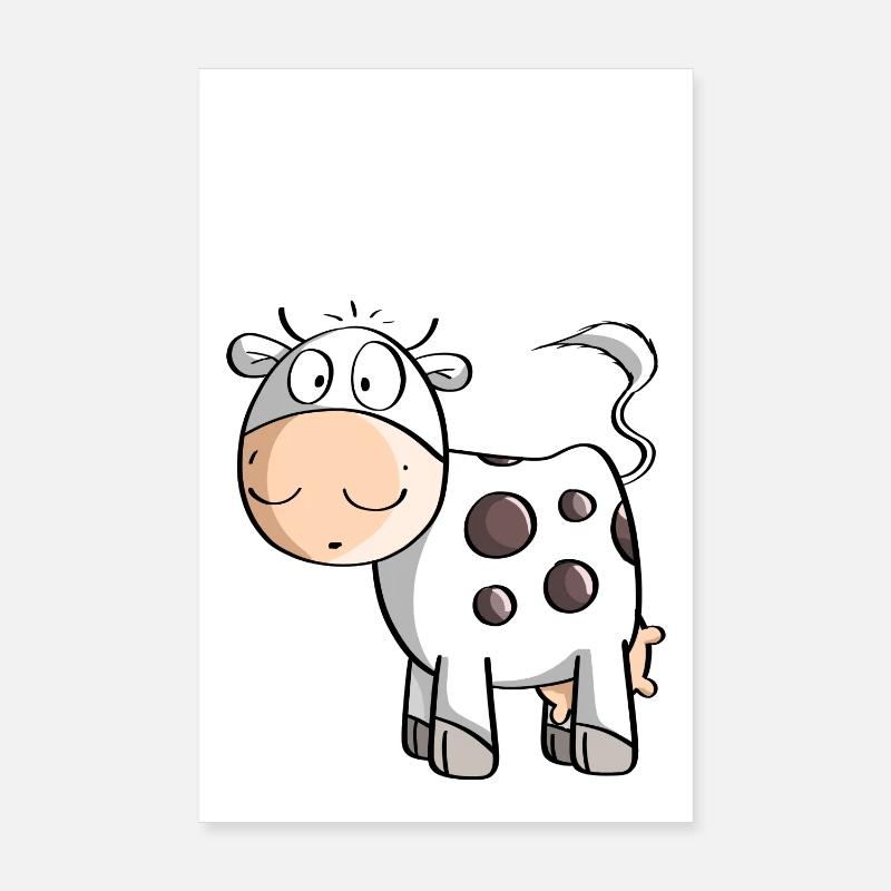 Little Mooo Cow - Cows - Comic Poster 8" x 12" (20x30 cm)