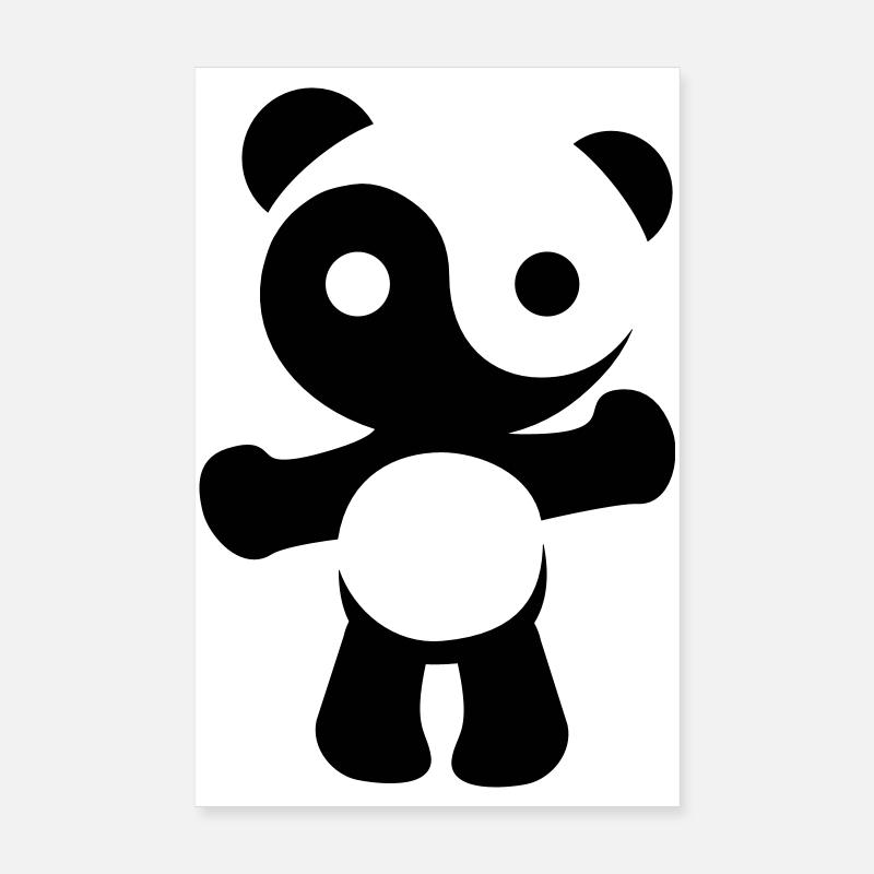 panda teddy yinyang Poster 20x30 cm