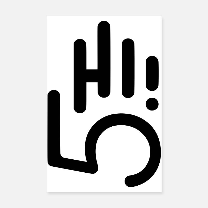 HI5 hi five - Poster 20x30 cm - Weiß