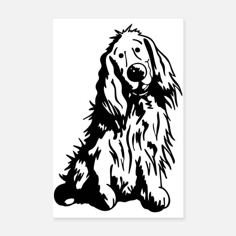 Cute English Cocker Spaniel Poster 8" x 12" (20x30 cm)