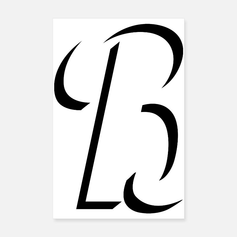 Letter B, name, the letter B Poster 8" x 12" (20x30 cm)
