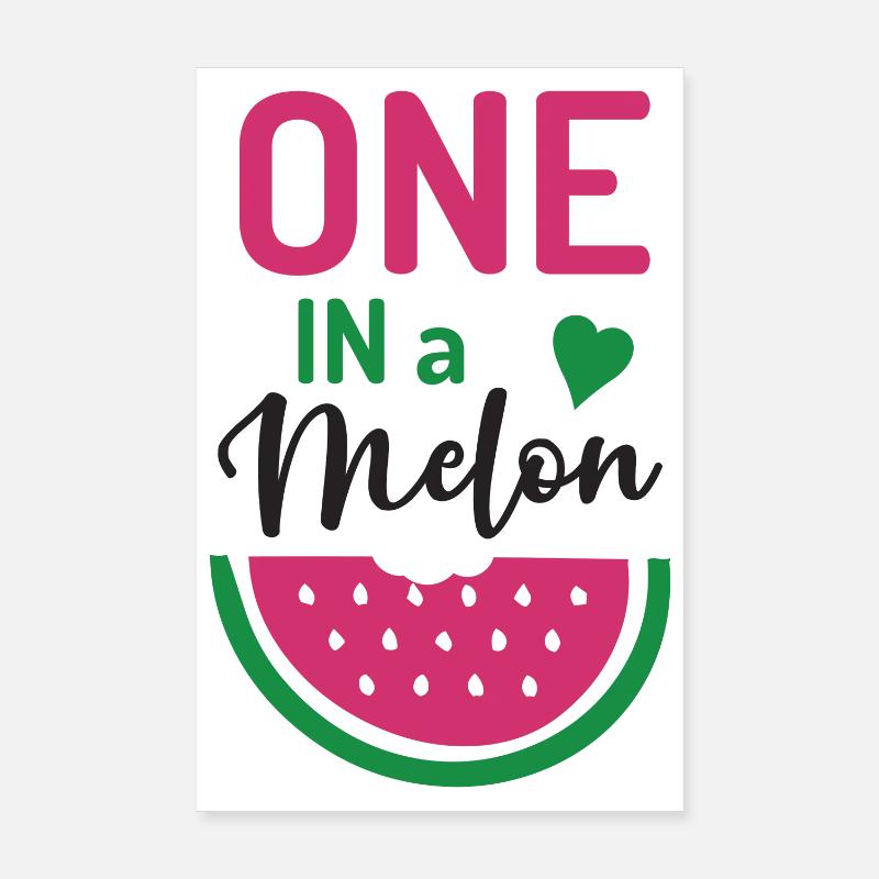 Eins in einer Melone Poster 20x30 cm