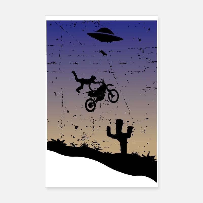 Cascade de motocross Poster 20 x 30 cm