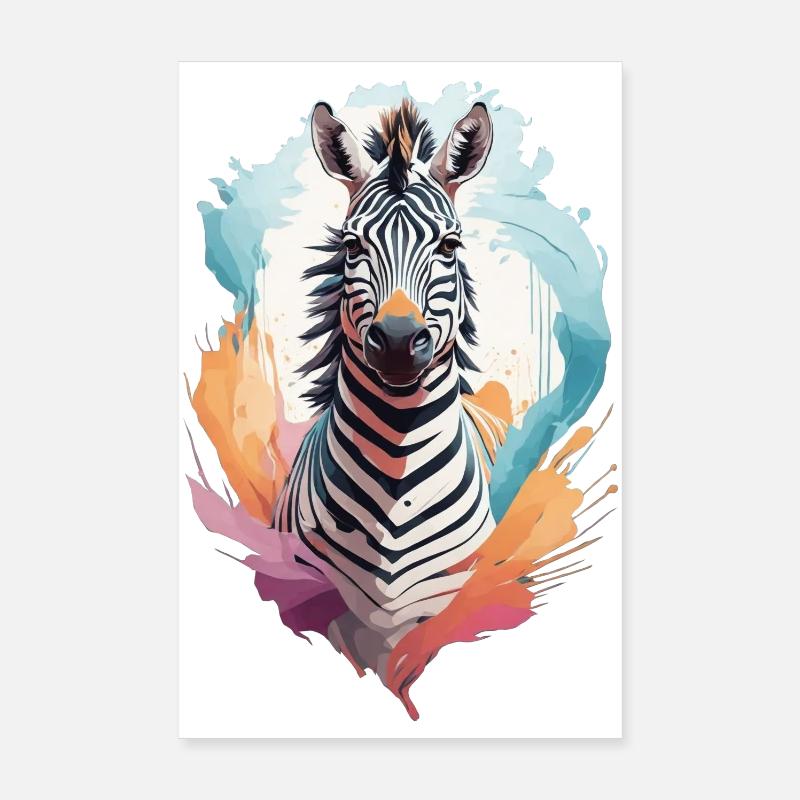 Zebra Poster 20x30 cm