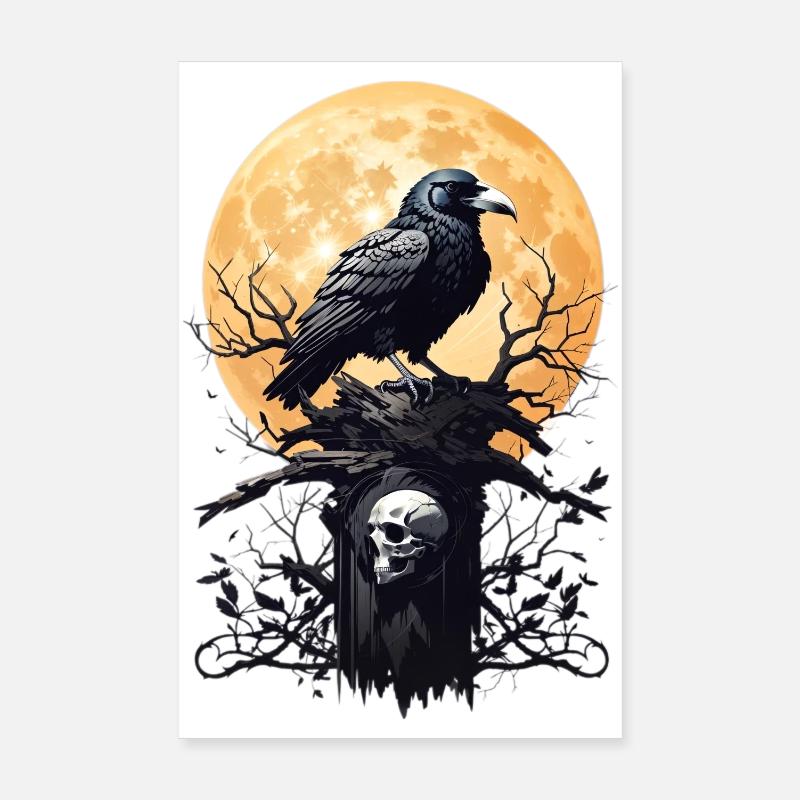 Schwarzer Rabe Poster 20x30 cm