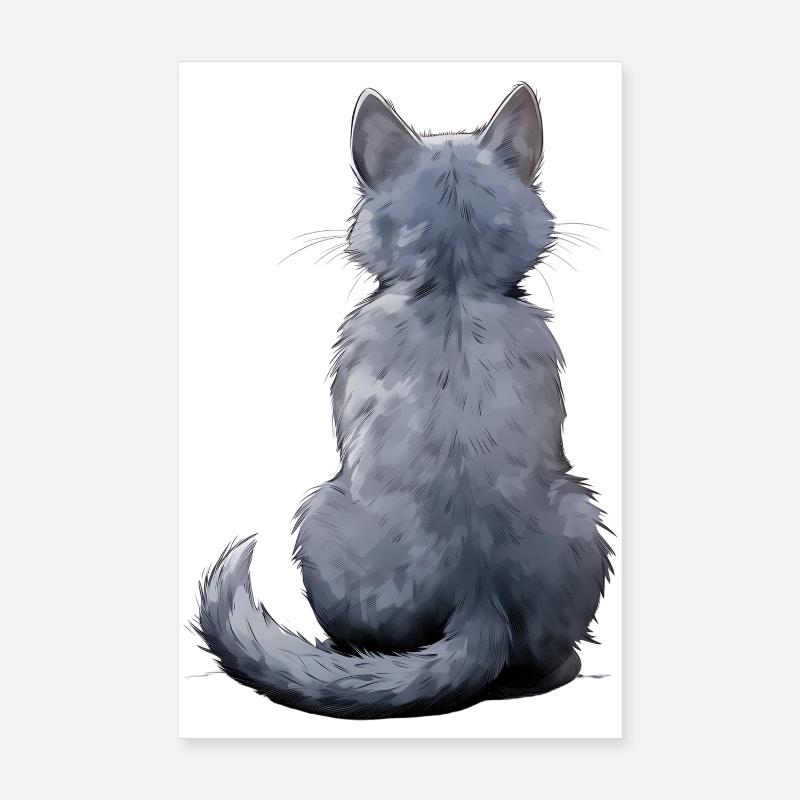Russian Blue Poster 8" x 12" (20x30 cm)