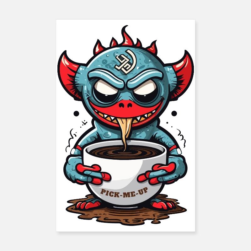 Monstre de café Poster 20 x 30 cm