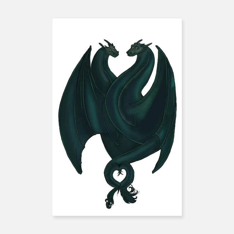 Drachen-Liebe Poster 20x30 cm